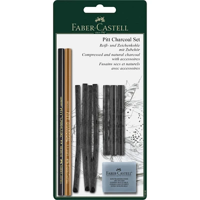 10 Pack: Faber-Castell® 10 Piece Pitt Charcoal Set