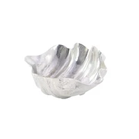 17" Silver Aluminum Coastal Decorative Bowl