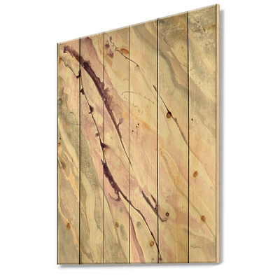 Designart - Shaby Pink Marble - Sleek & Chic Modern Print on Natural Pine Wood