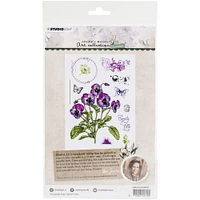 Studio Light Jenine's Mindful Art Essentials Violets Clear Stamps