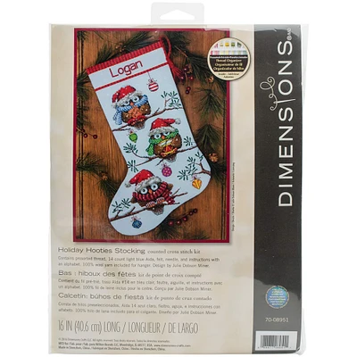 Dimensions® Holiday Hooties Stocking Counted Cross Stitch Kit
