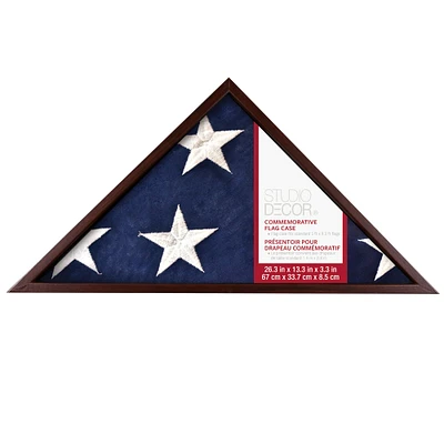 8 Pack: Mahogany Memorial Flag Case by Studio Décor®