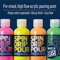 6 Packs: 4 ct. (24 total) FolkArt® Drizzle™ Neon Fluid Pouring Acrylic Paints