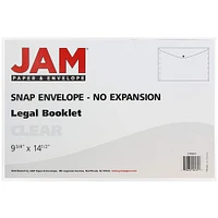 JAM Paper 9.75" x 14.5" Plastic Snap Closure Envelopes