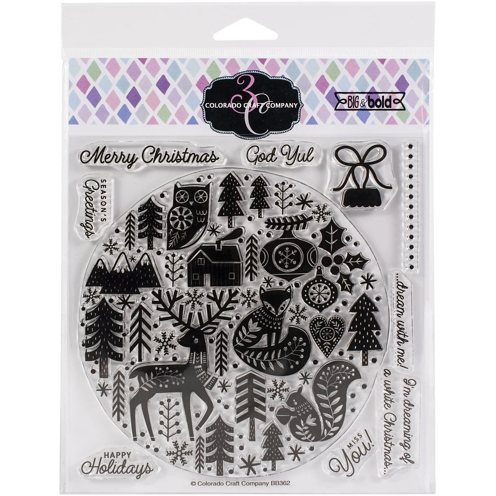 Colorado Craft Company Big & Bold Nordic Ornament Clear Stamps