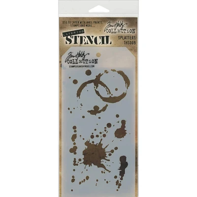 Stampers Anonymous Tim Holtz® Splatters Layered Stencil, 4" x 8.5"
