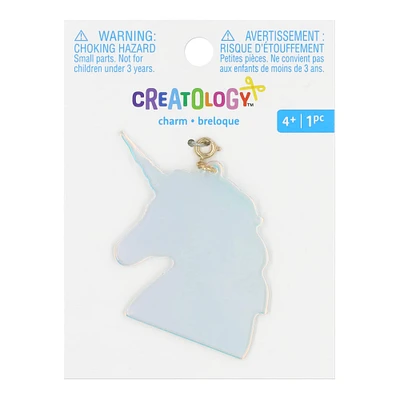 12 Pack: Iridescent Unicorn Charm by Creatology™