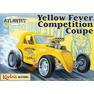 Atlantis® Keelers Kustoms™ Yellow Fever Competition Coupe Plastic Model Kit