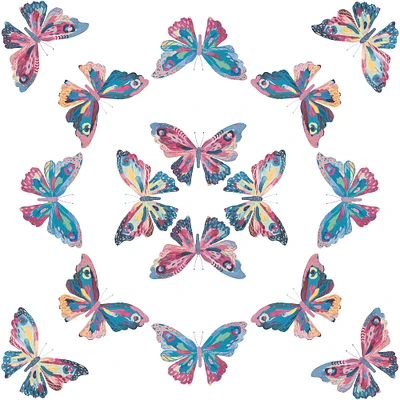 RoomMates Pink & Blue Papillon Peel & Stick Wallpaper