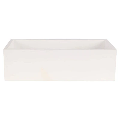 12" Whitewashed Wood Box by Make Market®