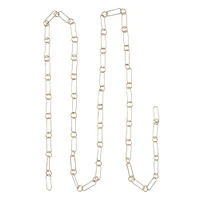 36" Silver & Gold Paper Link Chain by Bead Landing™