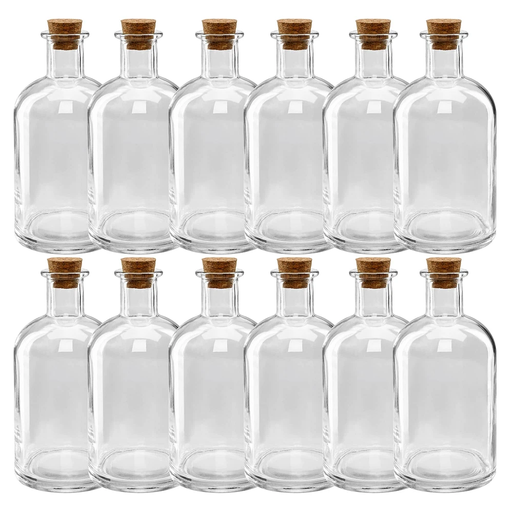 12 Pack: 5.6" Glass Bottle with Cork by Ashland®