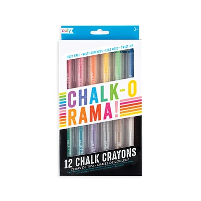 OOLY Chalk-O-Rama Chalk Crayon Sticks, 12ct.