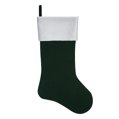 Haute Decor HangRight® 20" Dark Green Velveteen Christmas Stocking