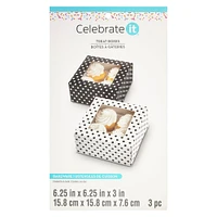 Black & White Polka Dot Cupcake Boxes by Celebrate It®