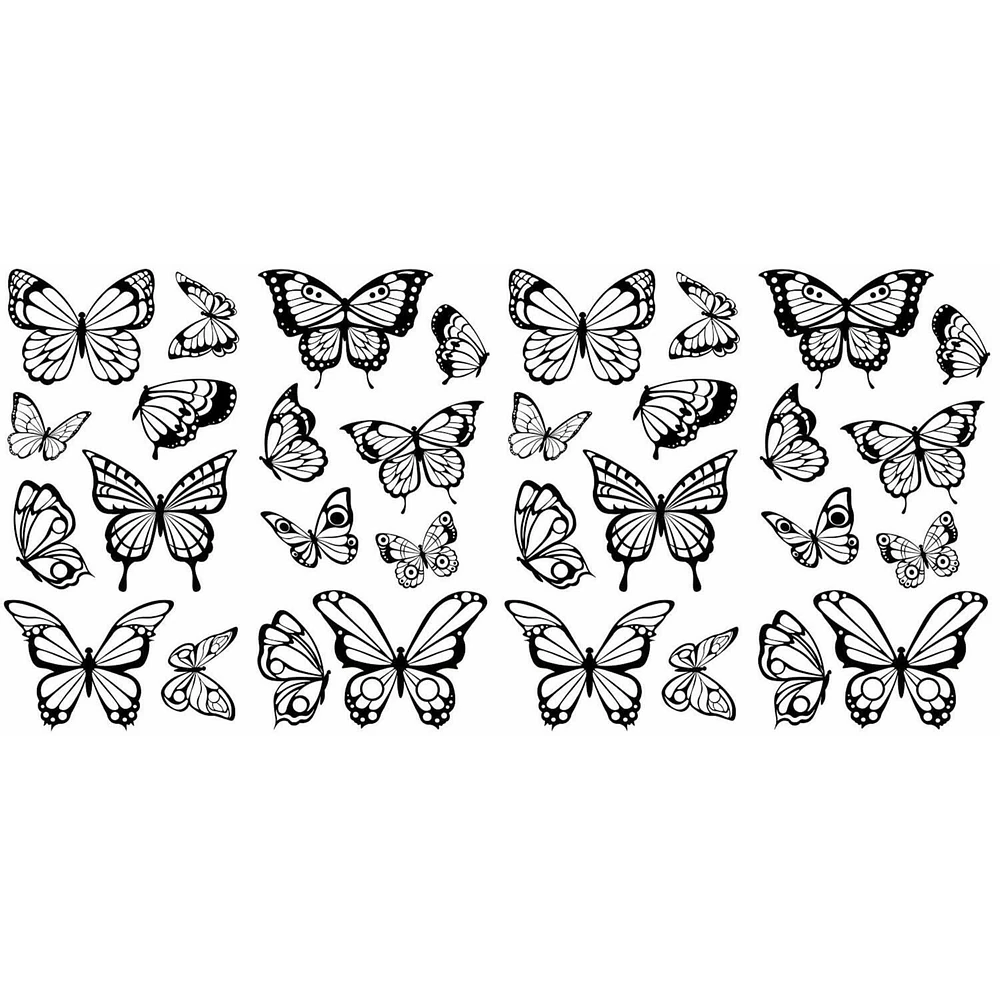 RoomMates Color Your Own Butterflies Peel & Stick Wall Decals