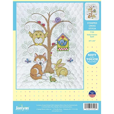 Design Works™ Baby's Forest Stamped Quilt Cross Stitch Kit