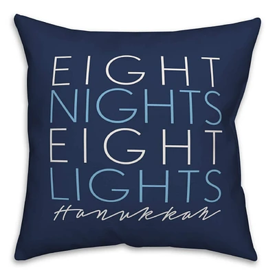 Eight Nights Eight Lights 18x18 Spun Poly Pillow