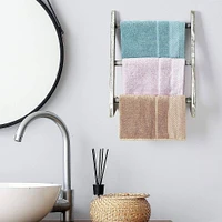 3-Tier Rustic Wood Farmhouse Wall Hanging Ladder Towel Rack