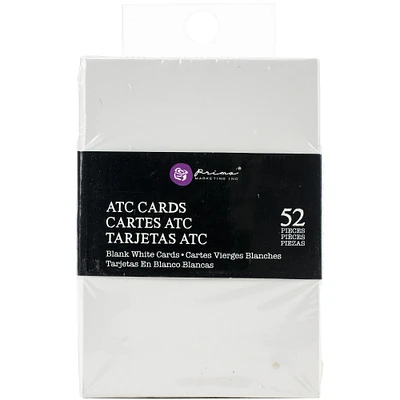 Prima® 2.25" x 3.5" White ATC Card Set