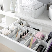 Simplify 6-Piece White Organizing Basket Set