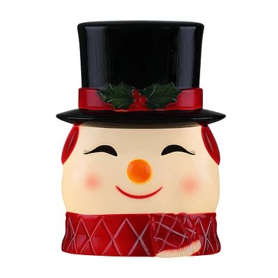 Mr. Christmas 12" Snowman Blow Mold Lit Tree Topper