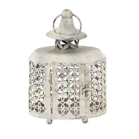 Beige Metal Rustic Lantern Set