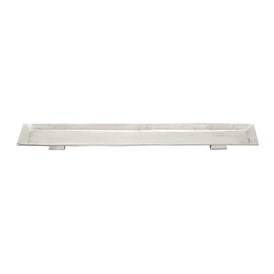 35'' Silver Aluminum Contemporary Tray