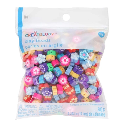 12 Packs: 200 ct. (2,400 total) Flower Shaped Soft Clay Beads by Creatology™