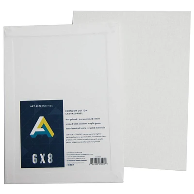 24 Pack: Art Alternatives 6" x 8" Economy Cotton Canvas Panel