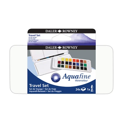 6 Pack: Daler-Rowney® Aquafine 24 Color Watercolor Paint Travel Set