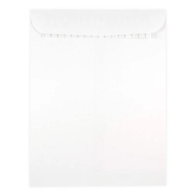 JAM Paper 9.5" x 12.5" White Open End Catalog Commercial Envelopes with Peel & Seal Closure