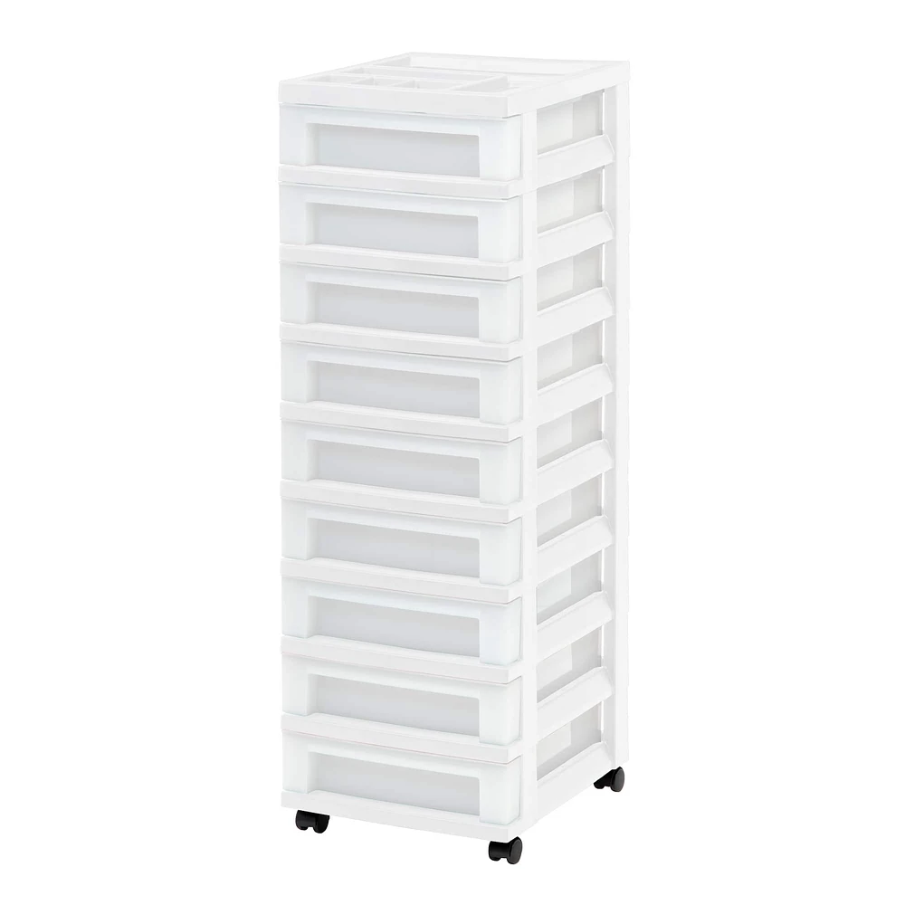 IRIS -Drawer Storage Cart With Organizer Top