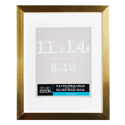 Gold Metallic Belmont Frame with Mat by Studio Décor