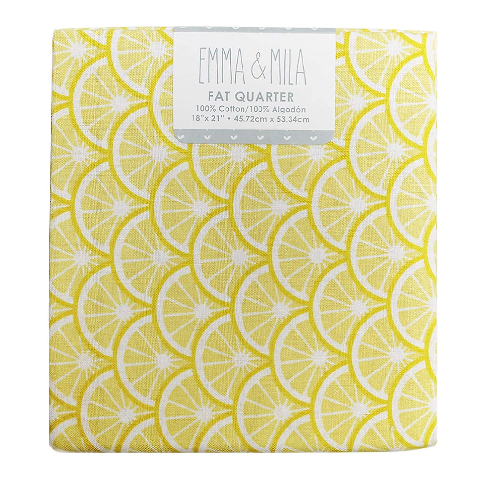 Emma & Mila® Lemonade Slices Cotton Fat Quarter, 4ct.