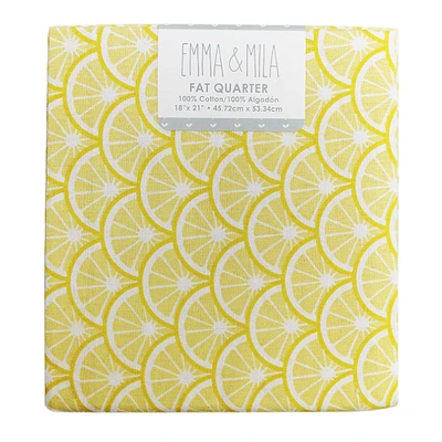 Emma & Mila® Lemonade Slices Cotton Fat Quarter, 4ct.