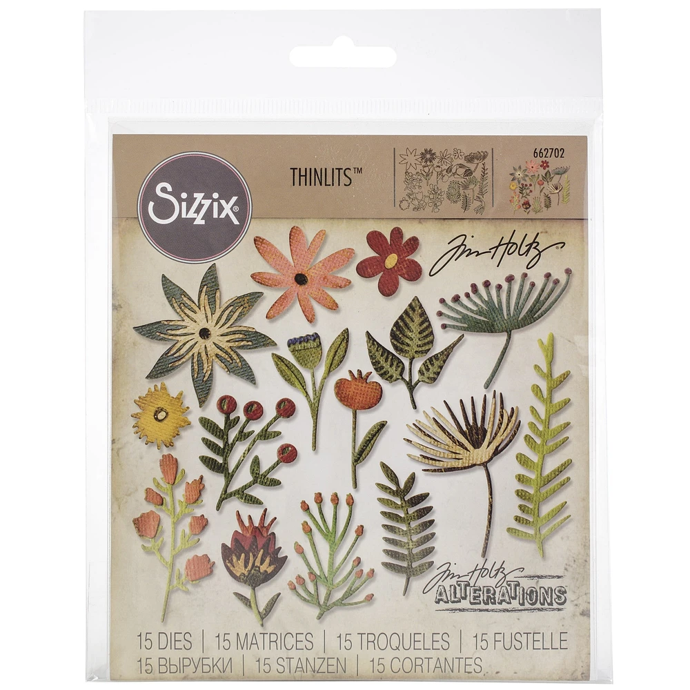 Sizzix® Thinlits™ Funky Floral #3 Die Set by Tim Holtz®