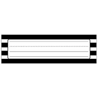 Schoolgirl Style™ Simply Stylish™ Black & White Stripe Nameplates, 6 Packs of 36