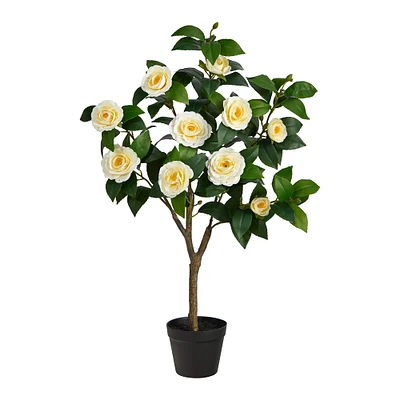 3ft. Potted Camellia Artificial Tree