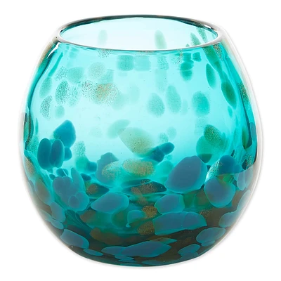 4" Aqua Bowl Vase