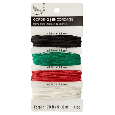 12 Pack: 10lb. Primary Color Natural Hemp Cord by Bead Landing™