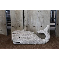 24" Bankuan Rope Whale Box with Lid