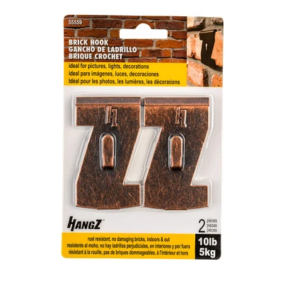 HangZ™ 10lb. Brick Hooks, 2ct.