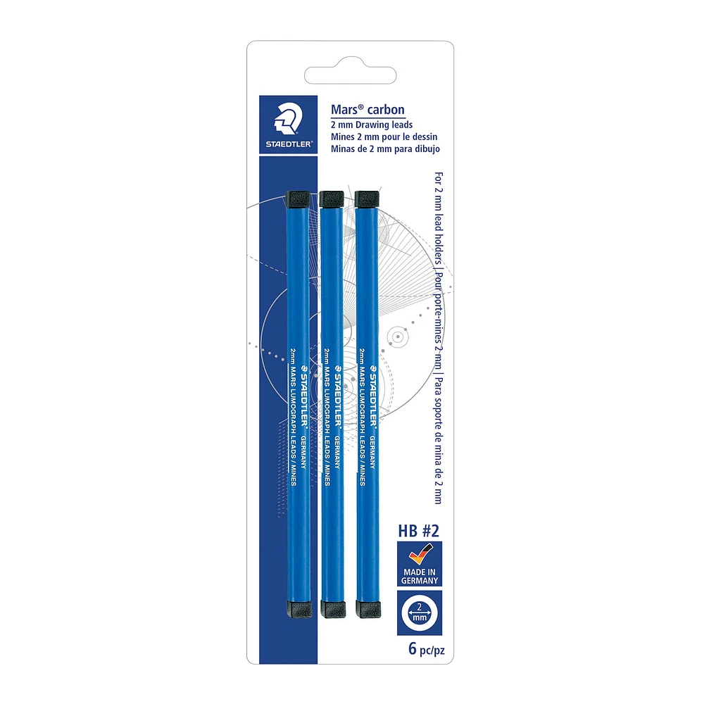 12 Packs: 6 ct. (72 total) Staedtler® Mars® 2mm HB Carbon Leads