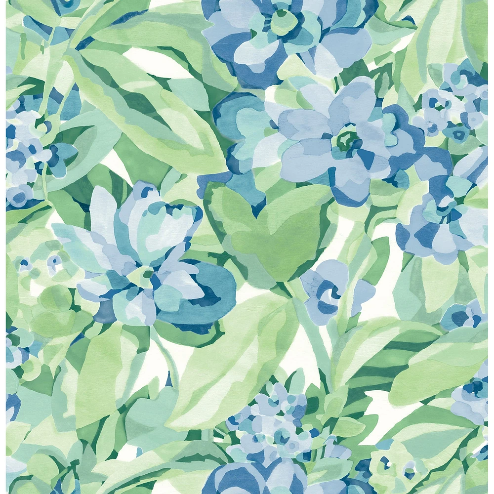 Caroline et Bettina Heather Belles Fleurs Peel & Stick Wallpaper