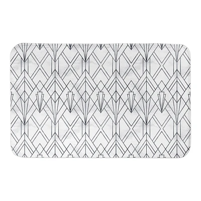 Navy White Pattern 34" x 21" Bath Mat