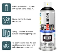 Pintyplus Matt Jet Black Evolution Water-Based Spray Paint, 11.18oz.