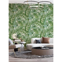 Katie Hunt Green Tropical Palm Leaf Wall Mural