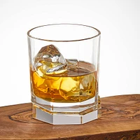 JoyJolt® 10.5oz. Aqua Vitae Octagon Off Base Whiskey Glasses, 2ct.