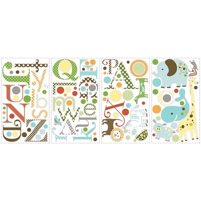 RoomMates Animal Alphabet Peel & Stick Wall Decals